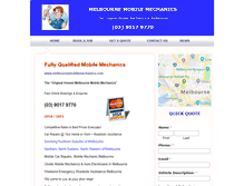 Tablet Screenshot of melbournemobilemechanics.com